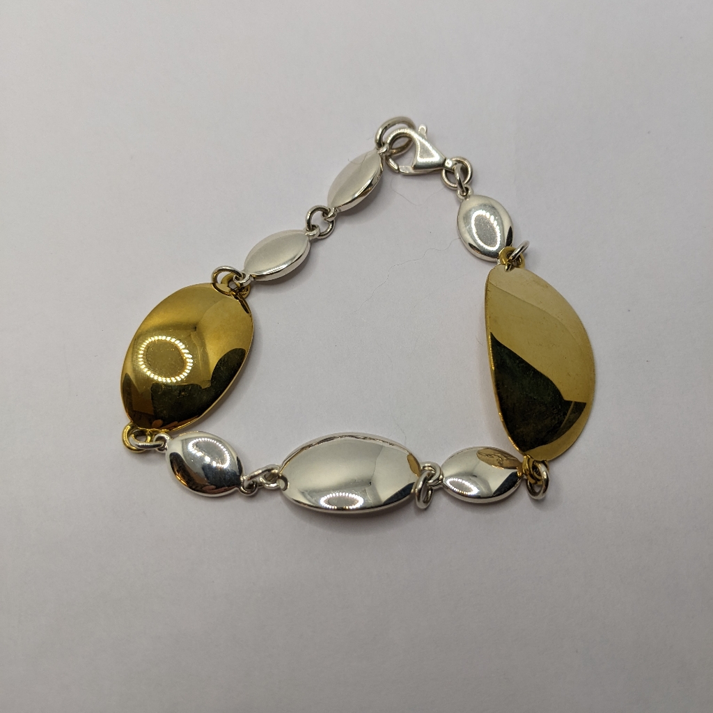 Rlm Studio Two Tone 925 Sterling Silver Chain Bracelet 125$